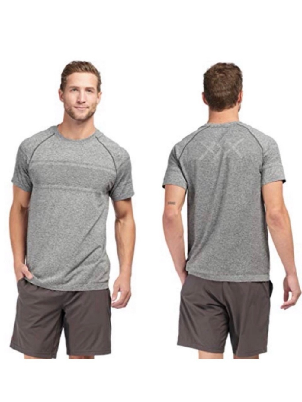 RHONE Heather Grey Short Sleeve Performance Tee